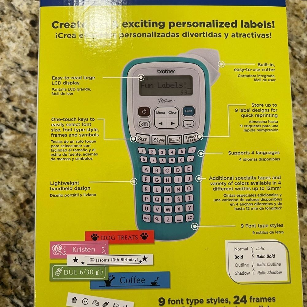 Brother P-touch label maker NEW - Picture 7 of 10